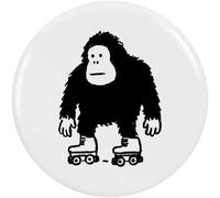 77mm 'Gorilla Wearing Roller Skates' Large Button Pin Badge (BB00147281)