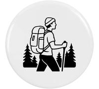 77mm 'Hiker in Forest' Large Button Pin Badge (BB00147365)