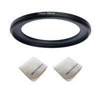77mm Lens to 58mm Camera Lens Adapter 77mm to 58mm Step Down Ring Adapter Ring for All Brands of UV ND CPL, with Premium Lens Wiping Cloth 2 Pack (77mm-58mm)