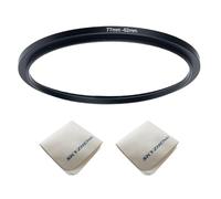 77mm Lens to 82mm Camera Lens Adapter 77mm to 82mm Step Up Ring Adapter Ring for All Brands of UV ND CPL, with Premium Lens Wiping Cloth 2 Pack (77mm-82mm)