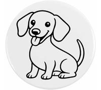 77mm 'Miniature Dachshund Dog' Large Button Pin Badge (BB00144839)
