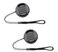 77mm Snap-on Lens Cap Cover with Keeper for Canon RF 24-105mm F/4L Lens for Canon EOS R/EOS RP Digital Camera,ULBTER Center Pinch Lens Cap & Lens Cover Keeper Leash Holder Attachment-2 Pack