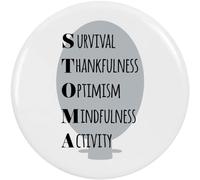 77mm 'Stoma Principles' Large Button Pin Badge (BB00124151)