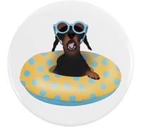 77mm 'Wagging Tails & Sunshine Vibes' Large Button Pin Badge (BB00145610)
