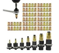 77PCS Rivet Nut Tool Kit, Carbon Steel Rivet Nut Tool Set | M3-M 12 Head Rivet Nut Tool, Threaded Rivnut Plier Hardware Kit, Hand Rivnut Tool Kit, for Industrial Applications