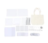 77PCS Sublimation Blank Set, Heat Transfer Print Keychain Blanks for Makeup Bag Pillow Cover Pad Car Cup Mat, Multi - Specification DIY Craft Kit with Rubber and Fiberboard M