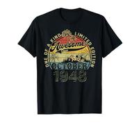 77th Bday Gifts for Men October 1948 77 Year Old T-Shirt