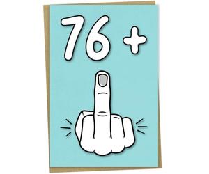 77th Birthday Card, 76 + 1, Funny Birthday Card for 77 Year Old Women or Men, 5x7