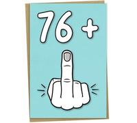 77th Birthday Card, 76 + 1, Funny Birthday Card for 77 Year Old Women or Men, A5