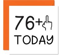 77th Birthday Card Funny for Women - Novelty Middle Finger - Rude Birthday Cards for Men, 145mm Greeting Cards, Joke Banter Cards Mum Dad Grandad Granny Nanny Auntie Uncle