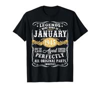 77th Birthday Decoration Legends Were Born In January 1945 T-Shirt