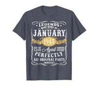 77th Birthday Decoration Legends were Born in January 1945 T-Shirt, Men, Heather Blue, 5X-Large