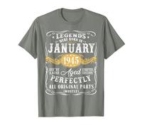 77th Birthday Decoration Legends were Born in January 1945 T-Shirt, Men, Olive Heather, Large