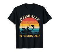77th Birthday Fishing O'Fishally 77 Years Old Fisherman Men T-Shirt