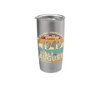 77th Birthday Gift Men Original August 1949 77 Years Stainless Steel Insulated Tumbler
