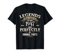 77th Birthday Gift Men Women Legend Since September 1947 T-Shirt