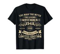 77th Birthday Gifts for Men November 1948 77 Year Old Bday T-Shirt