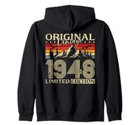 77th Birthday Man Woman 77 Years 1948 Decoration Fun Zip Hoodie