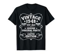 77th Birthday Man Woman 77 Years Vintage 1948 Decoration Fun T-Shirt