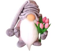 77Tkiop Tulip Gonks Faceless Dwarf Doll - Hallween Decoration,christmas Decor,Elf Novelty Tabletop Gnomes Ornaments for Mother Grandma from Daughter Son,Mothers Day Gonk (GREY)