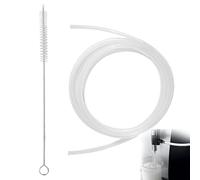78.7 Inch Milk Tubes Hoses with Hose Brush, 1 Pack Silicone Milk Tube Hoses Replacement Pipe Compatible with Jura Coffee Machines Frothing Nozzles, ID: 3 mm, OD: 6 mm, White