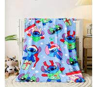 (78.74*119.38cm, Polyester) Christmas Stitch Flannel Throw Blanket - Soft, Warm, Knitted Polyester Digital Print Fleece Throw