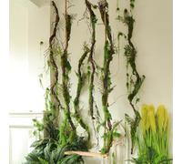 78.9inch Large Bendable Artificial Tree Branches Moss Sturdy Hanging Plants Leaves Grape Vines Thick Tree Trunk Twigs Greenery Stems Cherry Blossom Garland for Halloween Exterior Outdoor Forest Decor