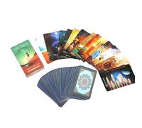 78 Cards Magic Oracle - Mystical Visionary Deck for Spiritual Guidance | Holographic Artistry with Golden Edging & Detailed Instructional Manual for Searching, Meditation, Yoga and Rituals