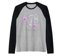 78 & Fabulous Women 78th Birthday 78 Years Old Ladies Raglan Baseball Tee