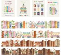 78 Feet Color Bookshelf Borders with Motivational Reading Card