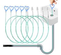 78 Inch Drain Snake Sink Unblocker Tools(5 Pack), Unbreakable Metal Drain Cleaner, Plug Hole Cleaning Brush for Bathroom Sink Tub, Shower, Kitchen, Sink, Car