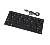78 Keys Ultra Thin Mini USB Wired Keyboard High Sensitivity Long Key Life for Desktop Computer Laptop PC, Unique Appearance, Compatibility with Most Devices for Writers/Bloggers (Black)