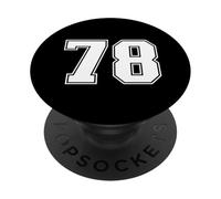 78 Number Seventy-Eight Team Sports Graphic Varsity Matching PopSockets Adhesive PopGrip