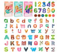 78 pcs Animal Magnetic Letters And Numbers For Children, Spelling Learning Fridge Magnets For Kids, Large Magnetic Alphabet Letters Uppercase Lowercase Alphabet Magnets For Fridge for 3 4 5 Years Old