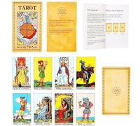 78 PCS Original Tarot Cards And Book For Beginners Set | Deck with 100 Page Guide Book | Tarot Card Set By Pamela Colman - Smith-Waite Rider Deck For Beginners