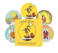 78 Round Tarot Cards with Guidebook, Tarot Cards For Beginner Friendly Circular Tarot Deck for Fortune Telling, Spiritual Growth, Meditation, and Advanced Divination Practice(3.93*3.93 inches)