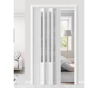 78" Tall WhiteConcertina Folding Door SpaceSaving Interior Door for Bedroom Closet & Cabinet Custom Size 25"x78" (63.5x198cm)