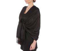 78 x 28 Silky Soft Solid Pashmina Feel Shawl / Wrap / Stole - Black(Size: One Size)