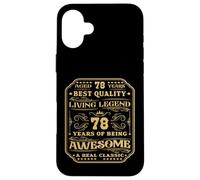 78 Years Of Being Awesome 78 Years 78 Birthday Man Case for iPhone 16 Plus