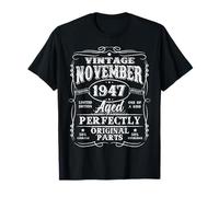 78 Years Old Vintage November 1947 Retro 78th Birthday Men T-Shirt
