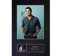 #780 Luke Bryan Signed Autograph Mounted Photo Reproduction PRINT A4 Rare Perfect Birthday (297 x 210mm) (Not Framed)