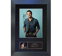 #780 Luke Bryan Signed Autograph Mounted Photo Reproduction PRINT A4 Rare Perfect Birthday (297 x 210mm) (Black Frame)