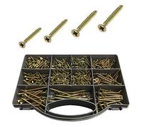 780 x Assorted Pozi Countersunk Screws, Goldstar Yellow Passivated Twin Thread