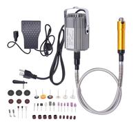 780w Rotary Tool Flex Shaft Electric Hanging Grinder Carver, 220v 50Hz Multi-Function Professional Metalworking Tools, 500-25000r/min, Foot Pedal Control, for Including Jade, Wood and Root Carving