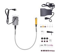 780w Rotary Tool Flex Shaft Hanging Grinder with Foot Pedal 500-25000rpm Variable Speed Copper Motor Flexible Shaft Multi Accessory Kit for Jewelry Wood Metal Engraving Sanding and Polishing