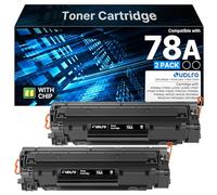78A Black Toner Cartridge Compatible for HP 78A | CE278A Toner Cartridge Works with HP LaserJet Pro MFP M1536 M1536dnf P1560 P1566 P1606 Series Printer (2 Black, with CHIP)