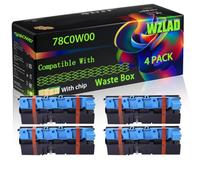 78C0W00 Compatible for Lexmark Waste Box with Chip CS 521 dn CS 622 de CX 421 adn CX 520 Series CX 522 ade CX 522 Printers (4 Pack Black)