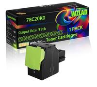 78C20K0 Compatible for Lexmark Toner Cartridges with Chip CS421adn CS421dn CX421adn CX625ade CS521dn CS622de CX522ade CX622ade Printers (1 Pack Black)
