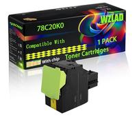 78C20K0 Compatible for Lexmark Toner Cartridges with Chip CS421adn CS421dn CX421adn CX625ade CS521dn CS622de CX522ade CX622ade Printers (1 Pack Yellow)