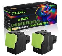 78C2XK0 Compatible for Lexmark Toner Cartridge with Chip CS421dn CX421adn CX625ade CS521dn CX522ade CX625adhe CS622de Printers (2 Pack Black)